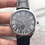 Swiss Drive De Cartier WGNM0003 Replica Watch SS Black Roman Dial